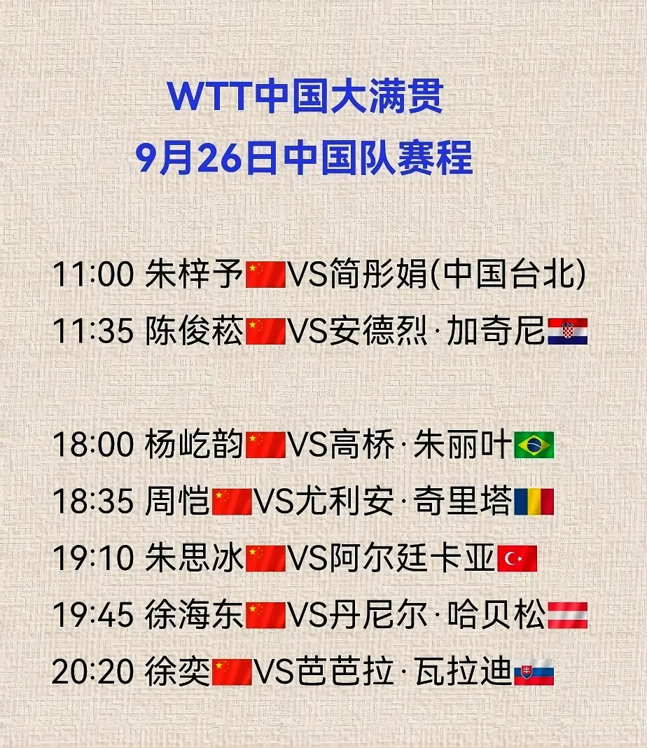 首秀, 日赛程发布